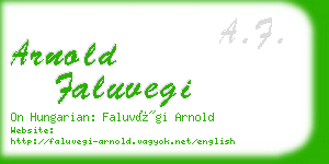 arnold faluvegi business card